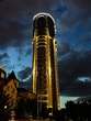 архитектурная подсветка,жк александрия,самое высокое здание в ставрополе,узколучевые прожекторы,гибкий неон,светодиодный неон